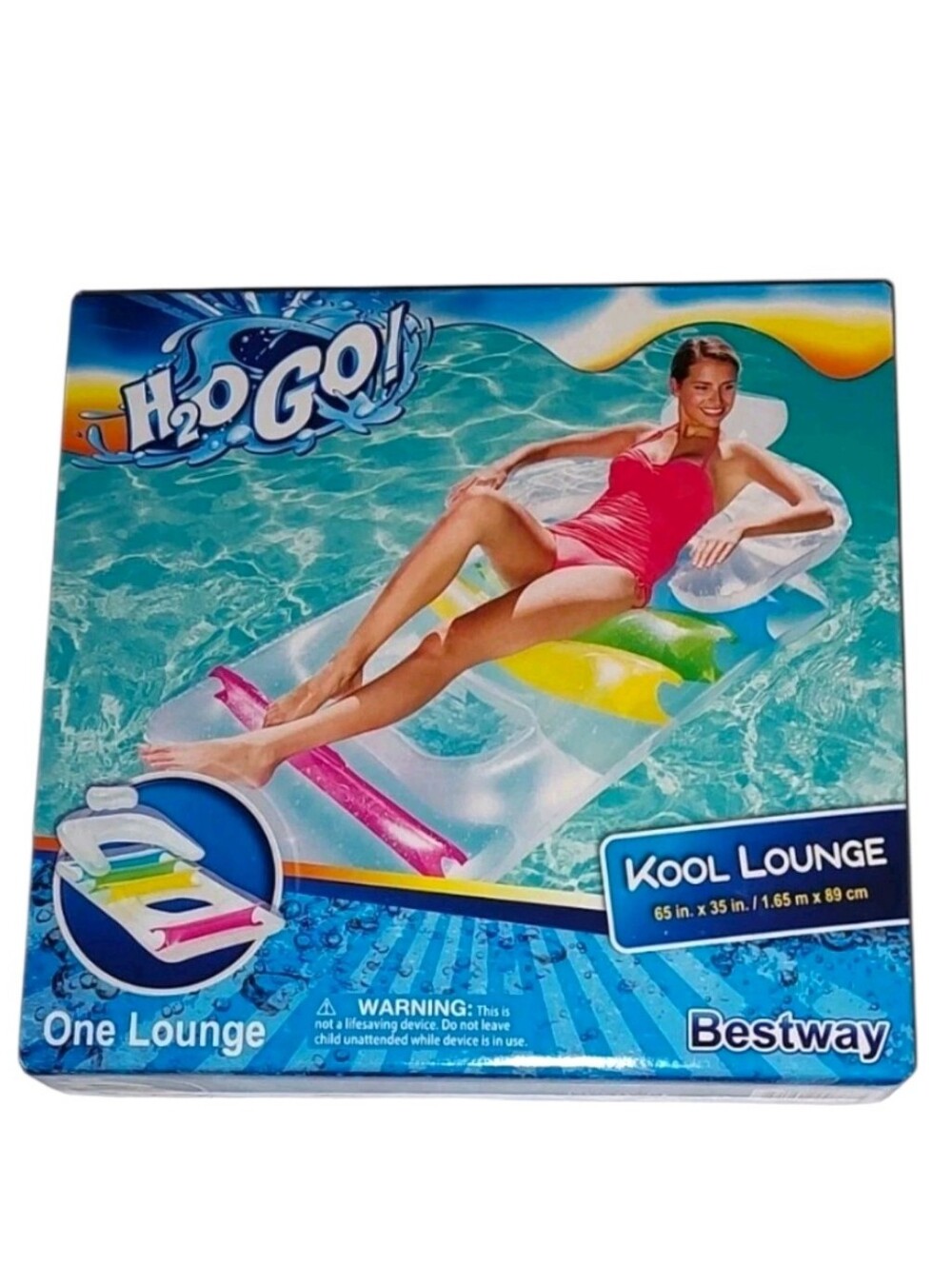 Bestway H2OGO Kool Lounge Inflatable Pool Float Summer Water Lounger 65x35 New